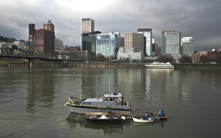 Downtown Portland Waterfront by Julie Lynn Kelley