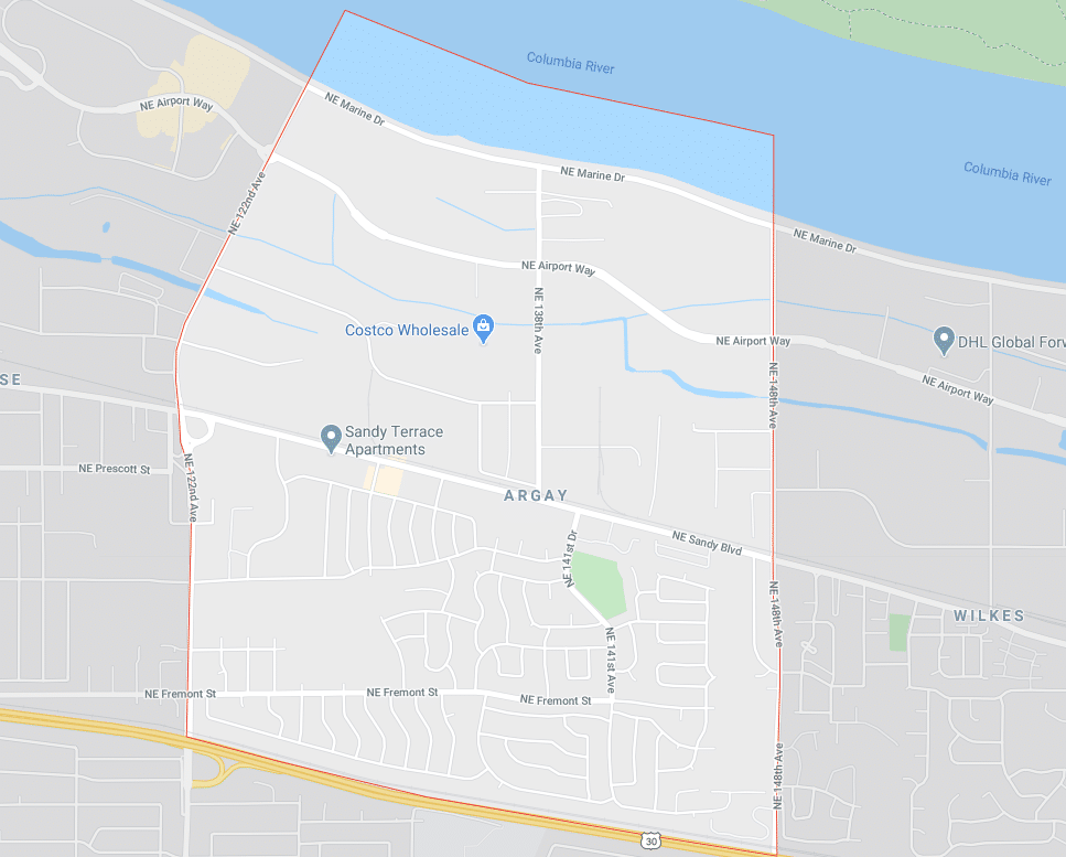 argay neighborhood portland map
