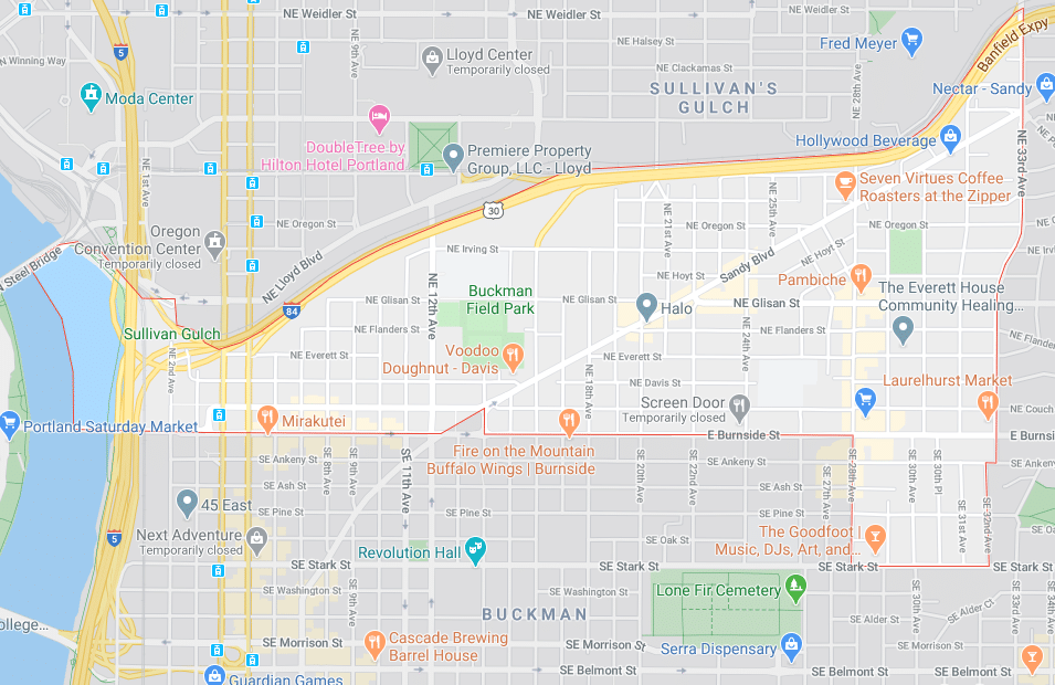 Portland Breweries Map