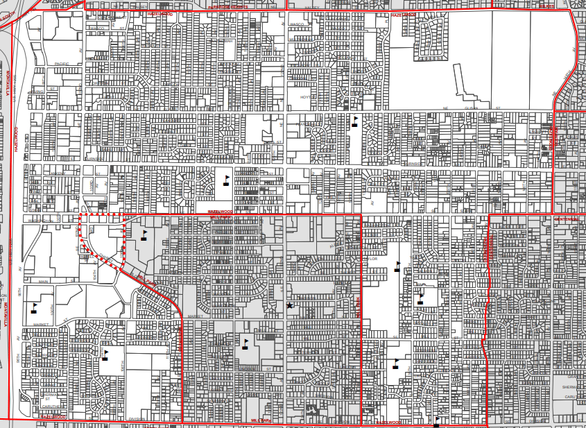 hazelwood neighborhood map portland