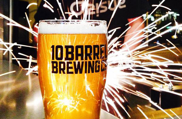 10 Barrel beer with sparkler