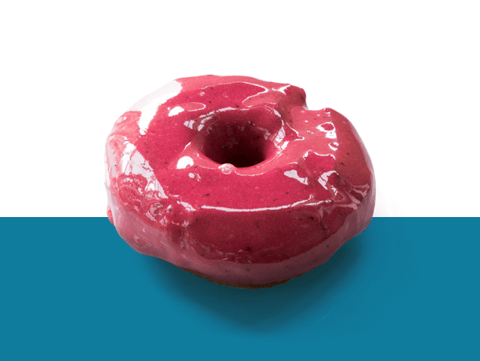 picture of a pink glazed donut