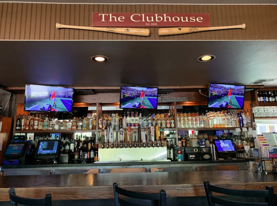 Behind the bar at The Clubhouse