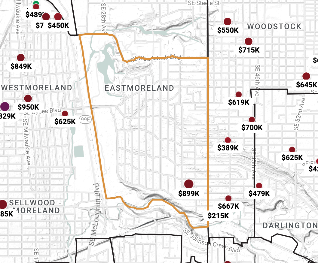 Woodstock Neighborhood Portland Map Portland Neighborhood Guide